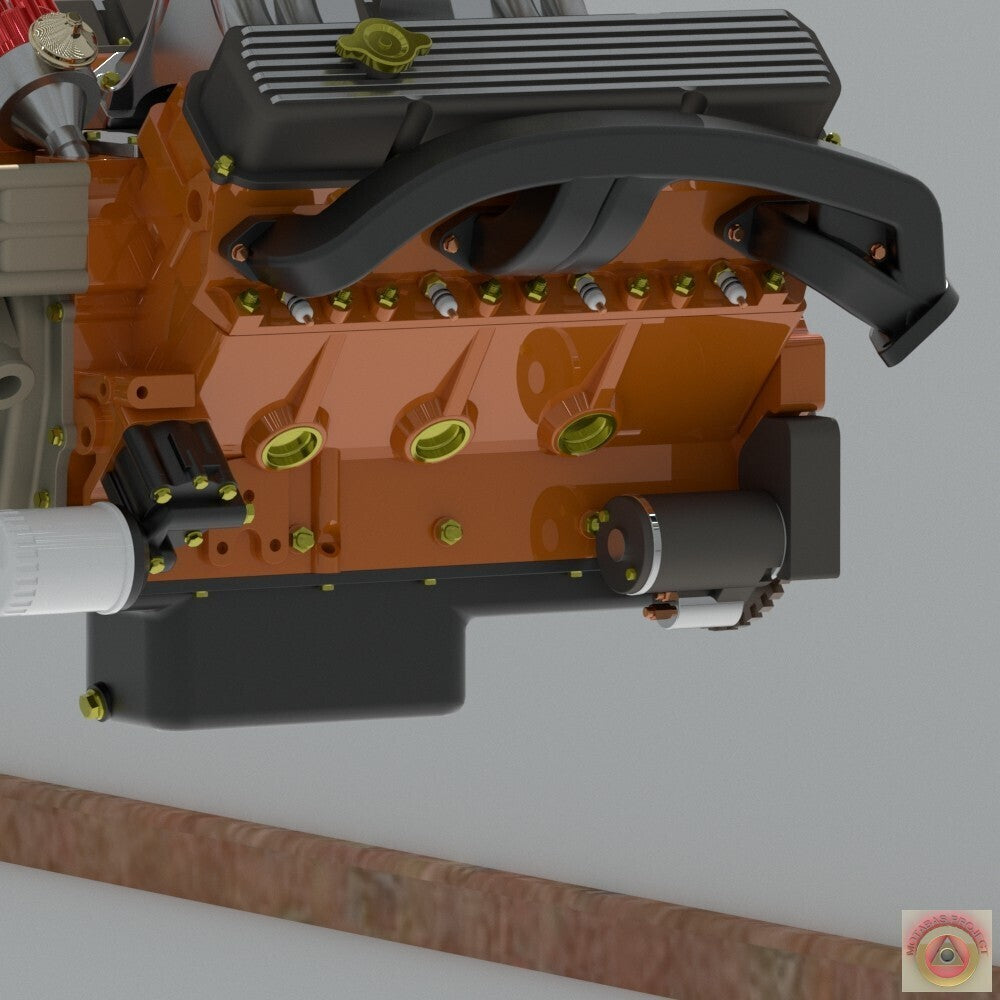 Dodge 440 Magnum Base Engine w/ Addons - Model Maker's Workshop