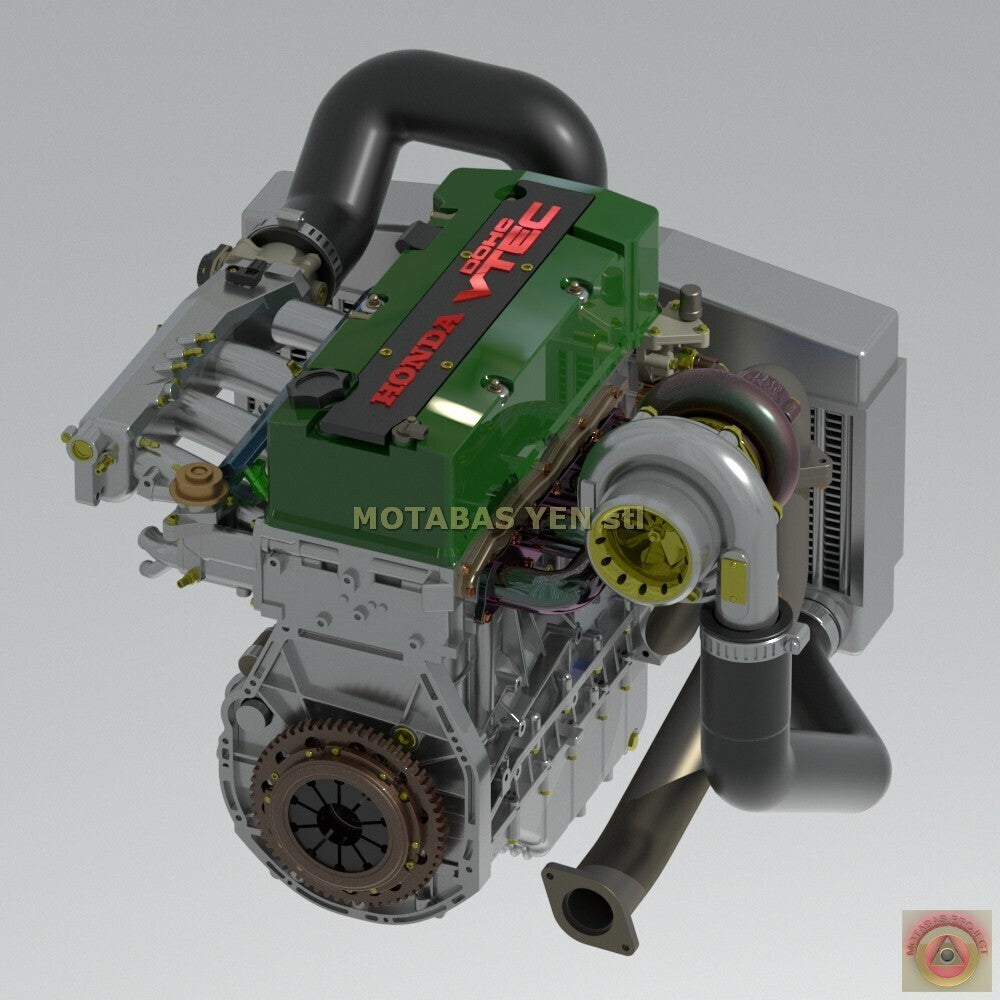Honda S2000 Turbo F20C VTEC Engine & Manual Transmission - Model Maker's Workshop