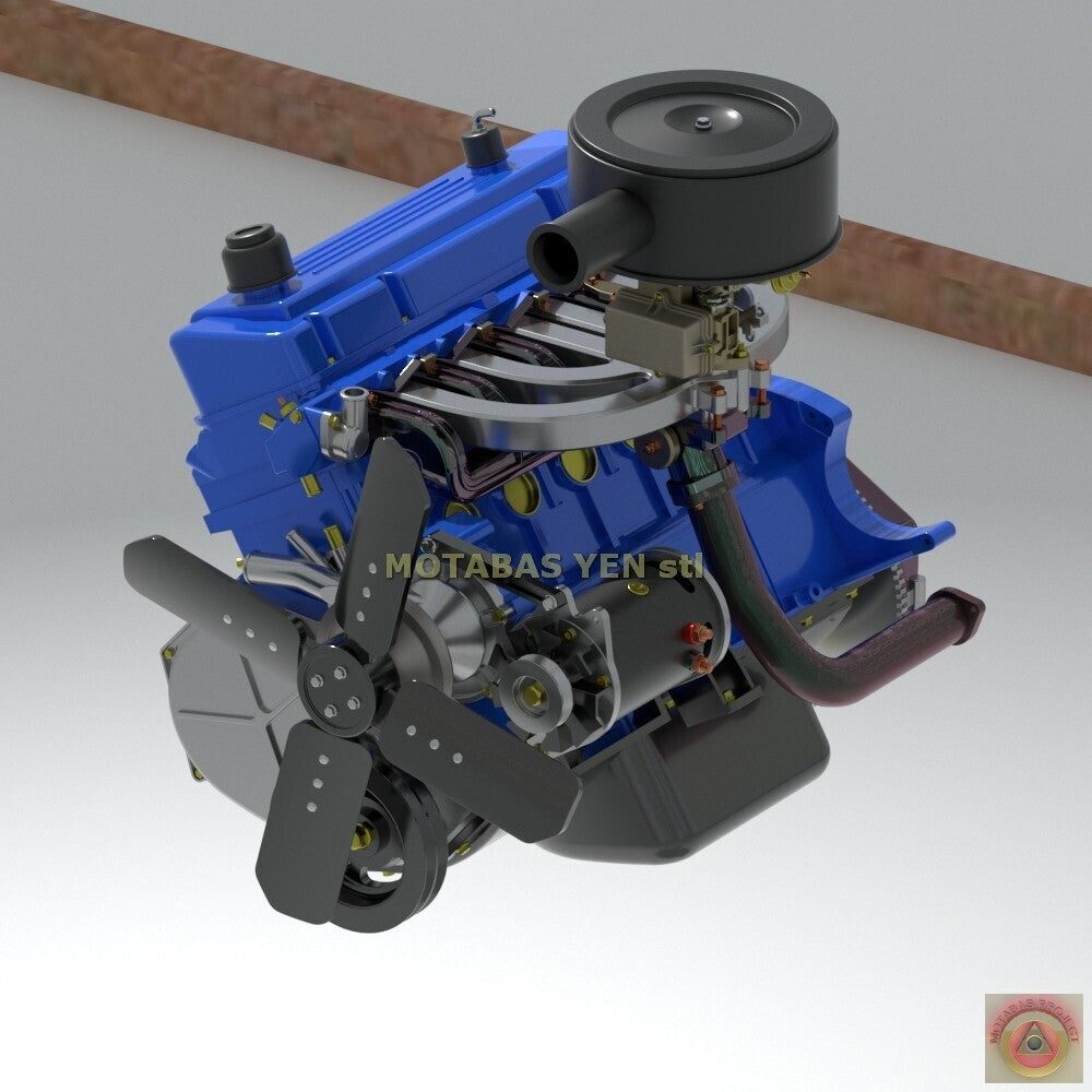 Chrysler Slant Six Base Engine w/ Options - Model Maker's Workshop