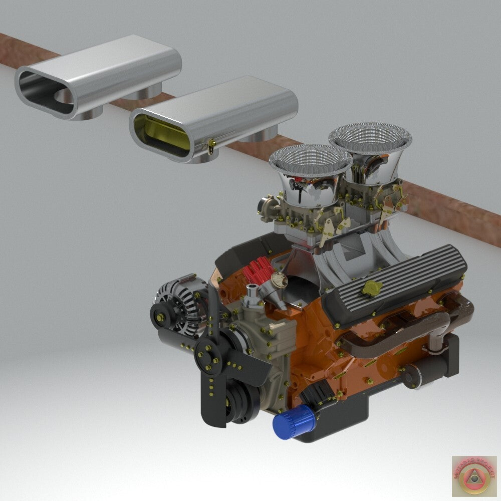 Dodge 440 Magnum Base Engine w/ Addons - Model Maker's Workshop