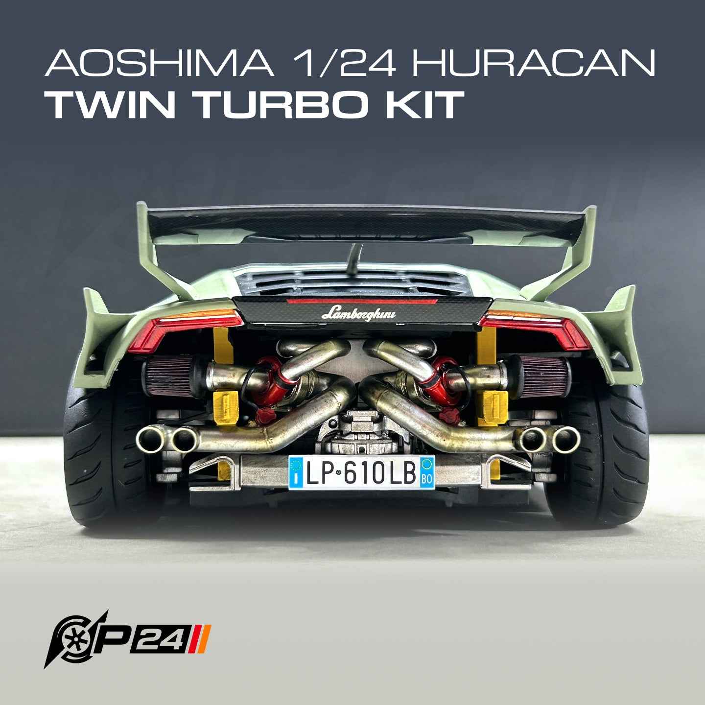 Aoshima Lamborghini Huracán LP610-4 Twin-Turbo Kit – 1/24 Scale