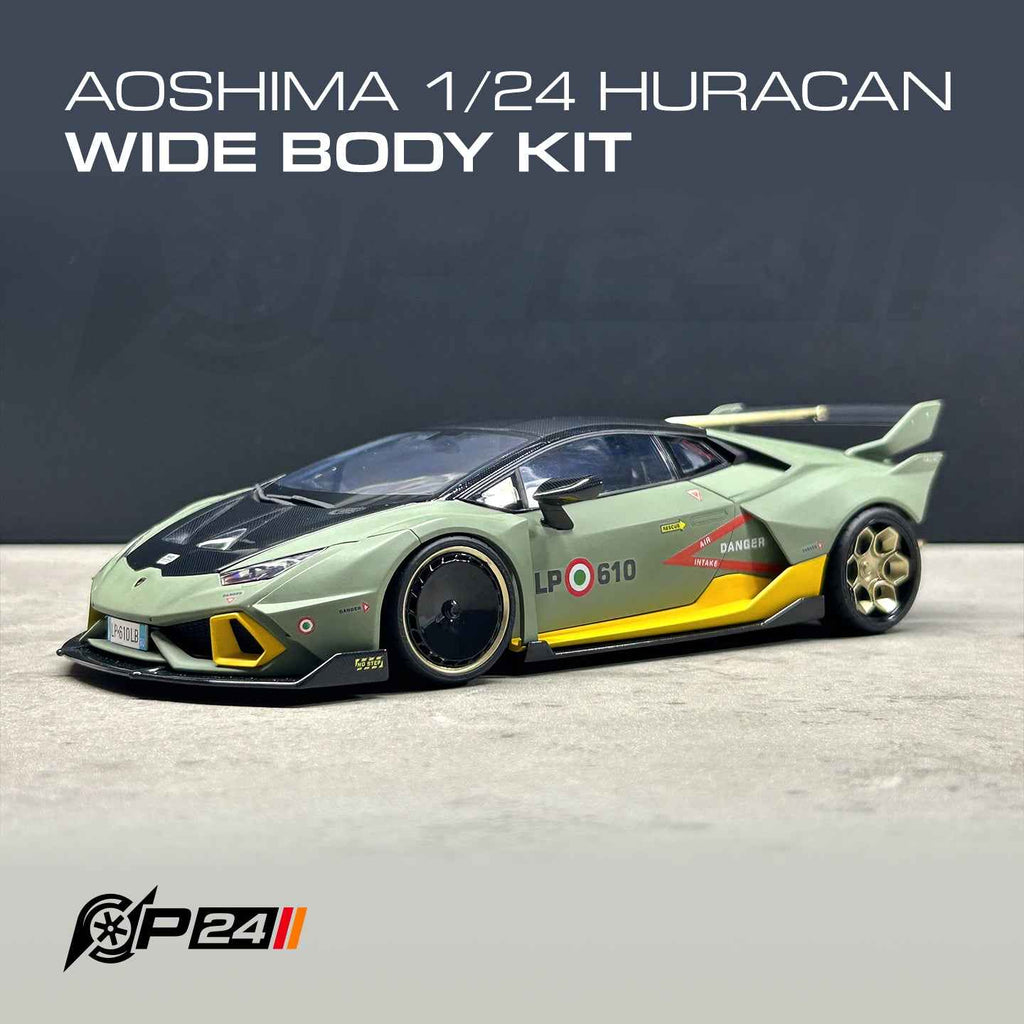 Aoshima Lamborghini Huracán LP610-4 Fighter Jet Widebody Kit – 1/24 Scale