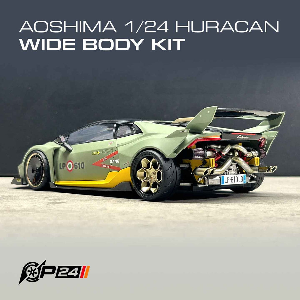 Aoshima Lamborghini Huracán LP610-4 Fighter Jet Widebody Kit – 1/24 Scale