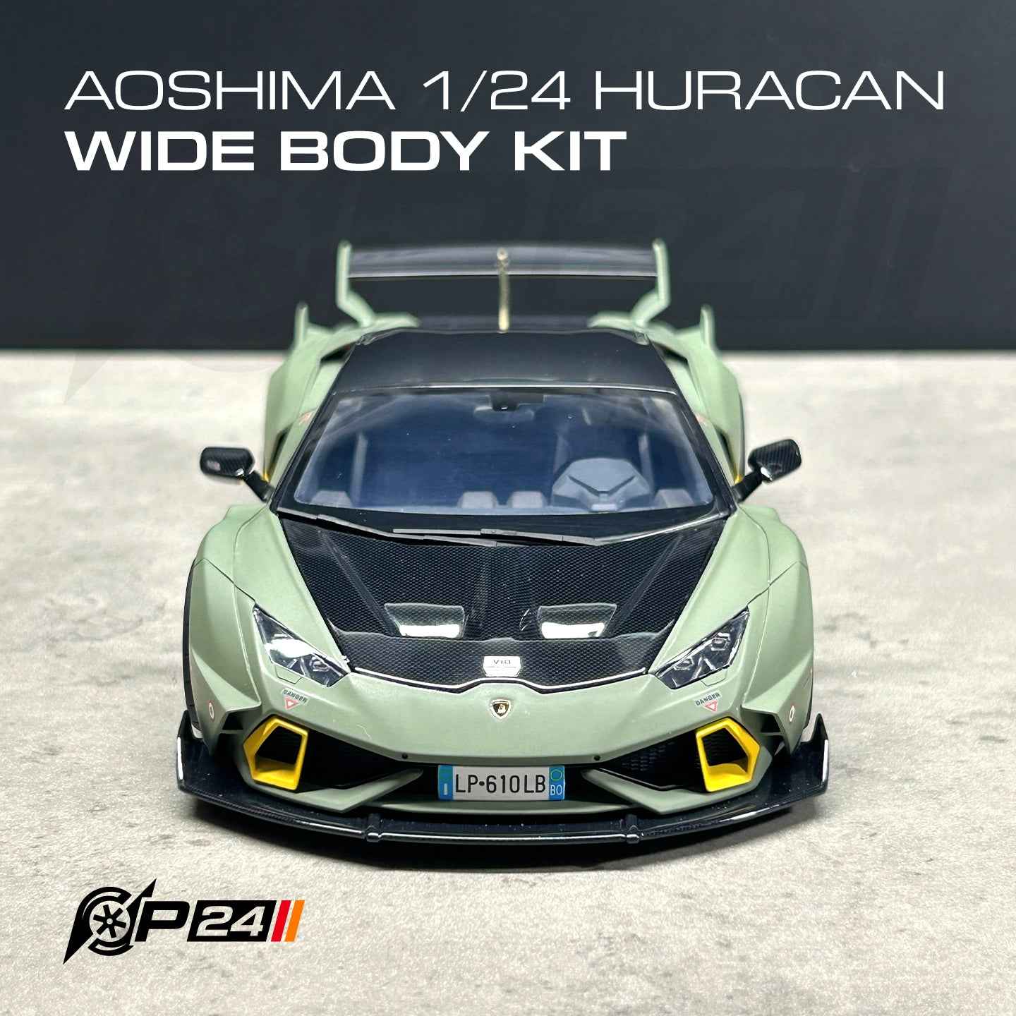 Aoshima Lamborghini Huracán LP610-4 Fighter Jet Widebody Kit – 1/24 Scale