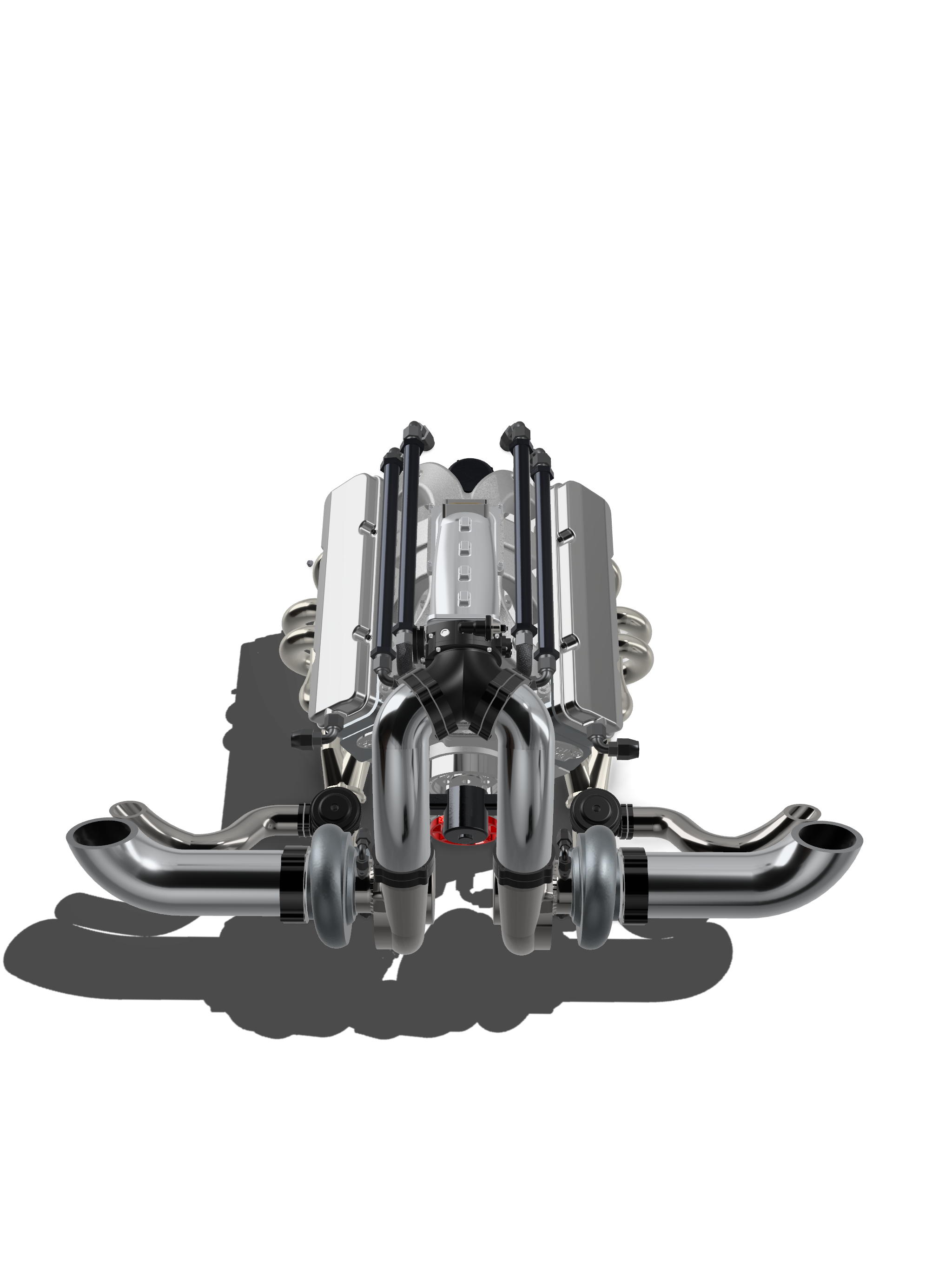 Twin-Turbo Small Block Chevrolet Engine & Reid Rossler Transmission – 1/25 Scale