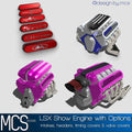LSX Show Engine & Transmission Complete Options Kit – 1/25 Scale