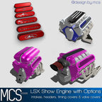 LSX Show Engine & Transmission Complete Options Kit – 1/25 Scale