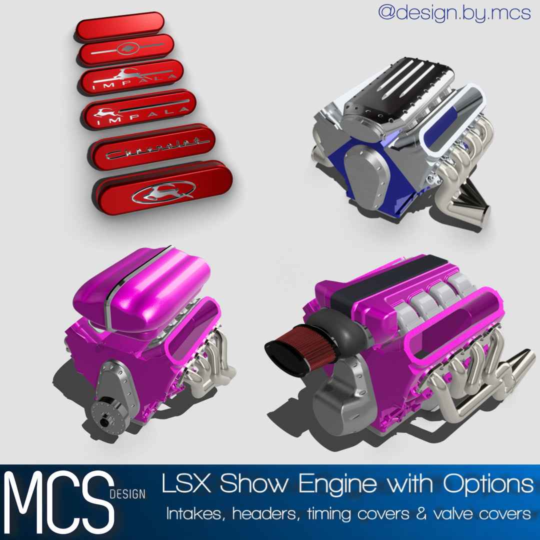 LSX Show Engine & Transmission Complete Options Kit – 1/25 Scale