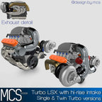 LSX Single or Twin Turbo Engine & Transmission Kit – 1/25 Scale