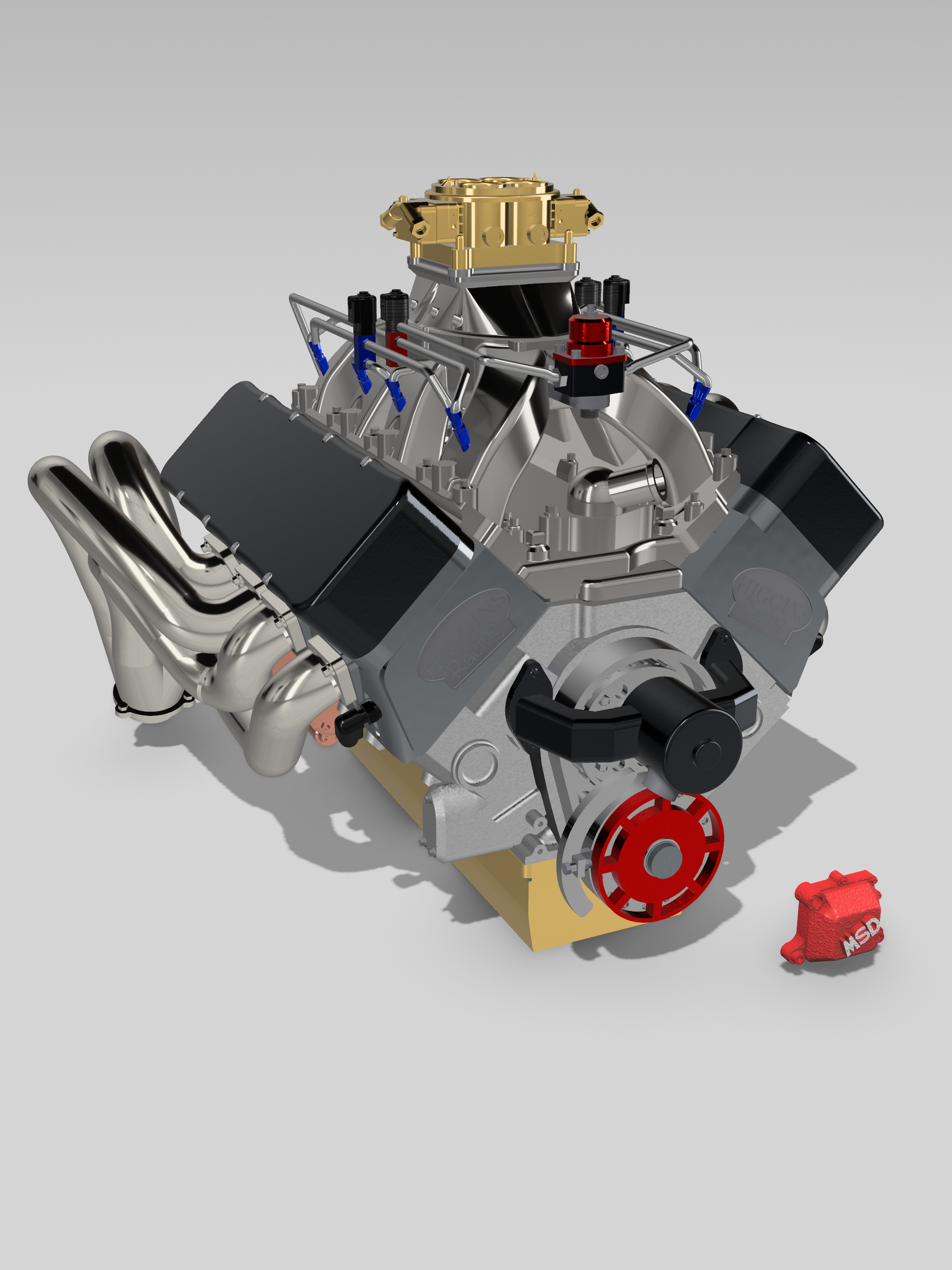 Small Block Chevrolet Street & Strip Engine & Transmission Kit – 1/25 Scale