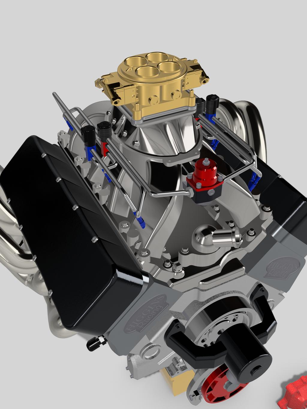 Small Block Chevrolet Street & Strip Engine & Transmission Kit – 1/25 Scale