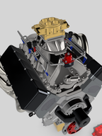 Small Block Chevrolet Street & Strip Engine & Transmission Kit – 1/25 Scale