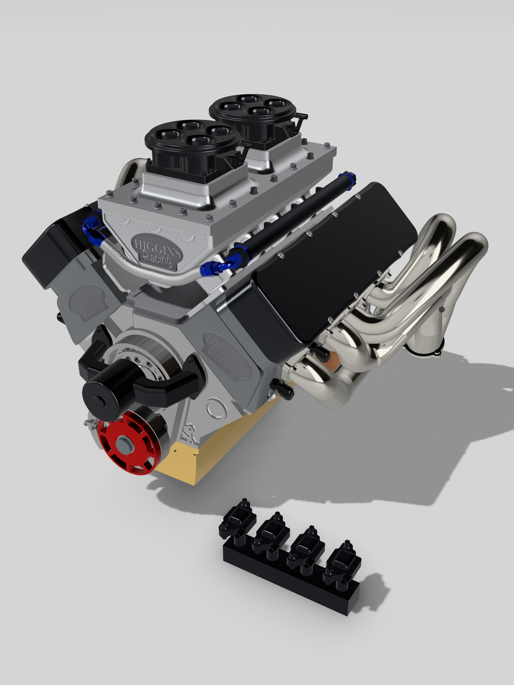 Small Block Chevrolet Street & Strip Engine & Transmission Kit – 1/25 Scale