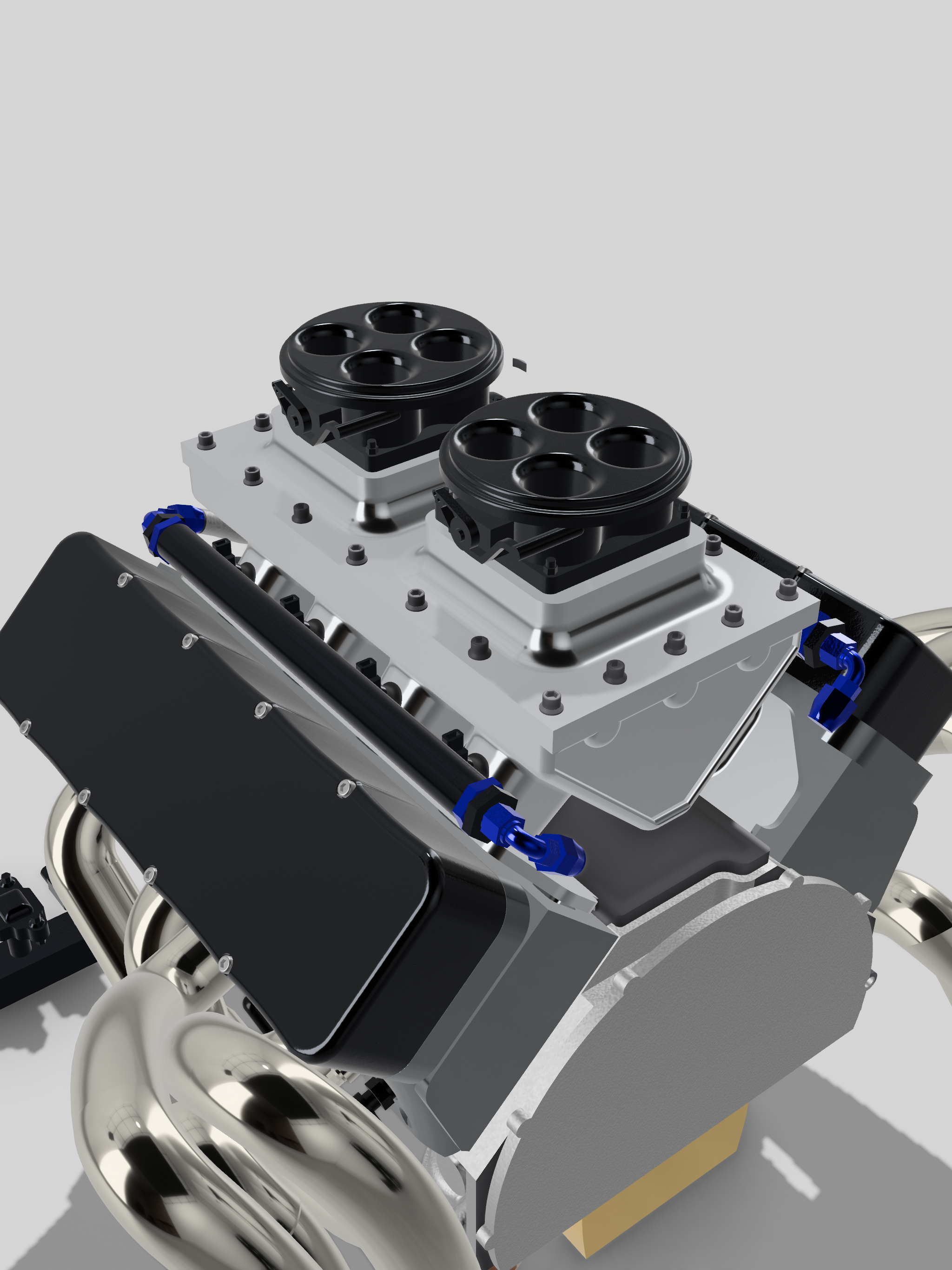 Small Block Chevrolet Street & Strip Engine & Transmission Kit – 1/25 Scale