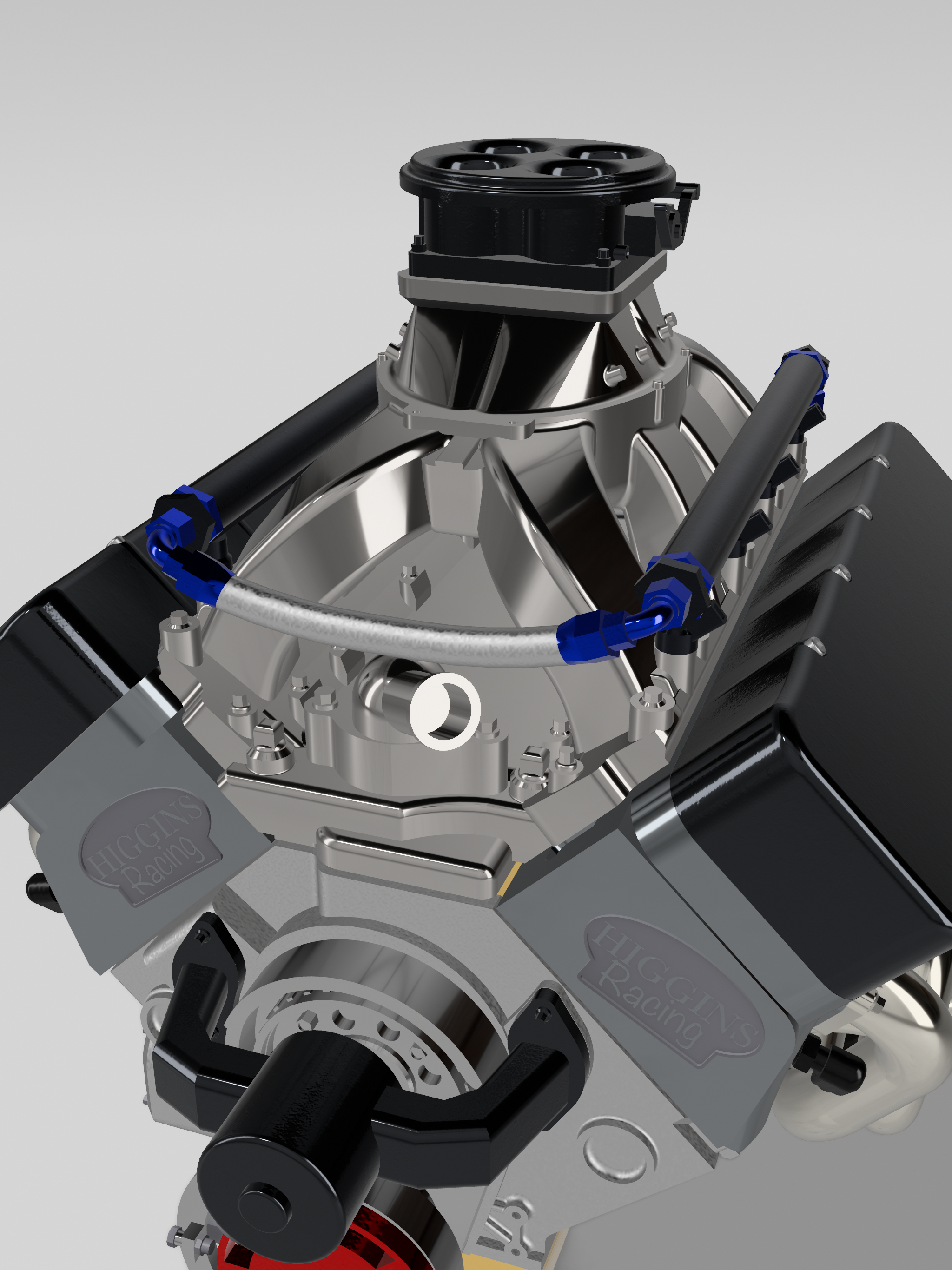 Small Block Chevrolet Street & Strip Engine & Transmission Kit – 1/25 Scale