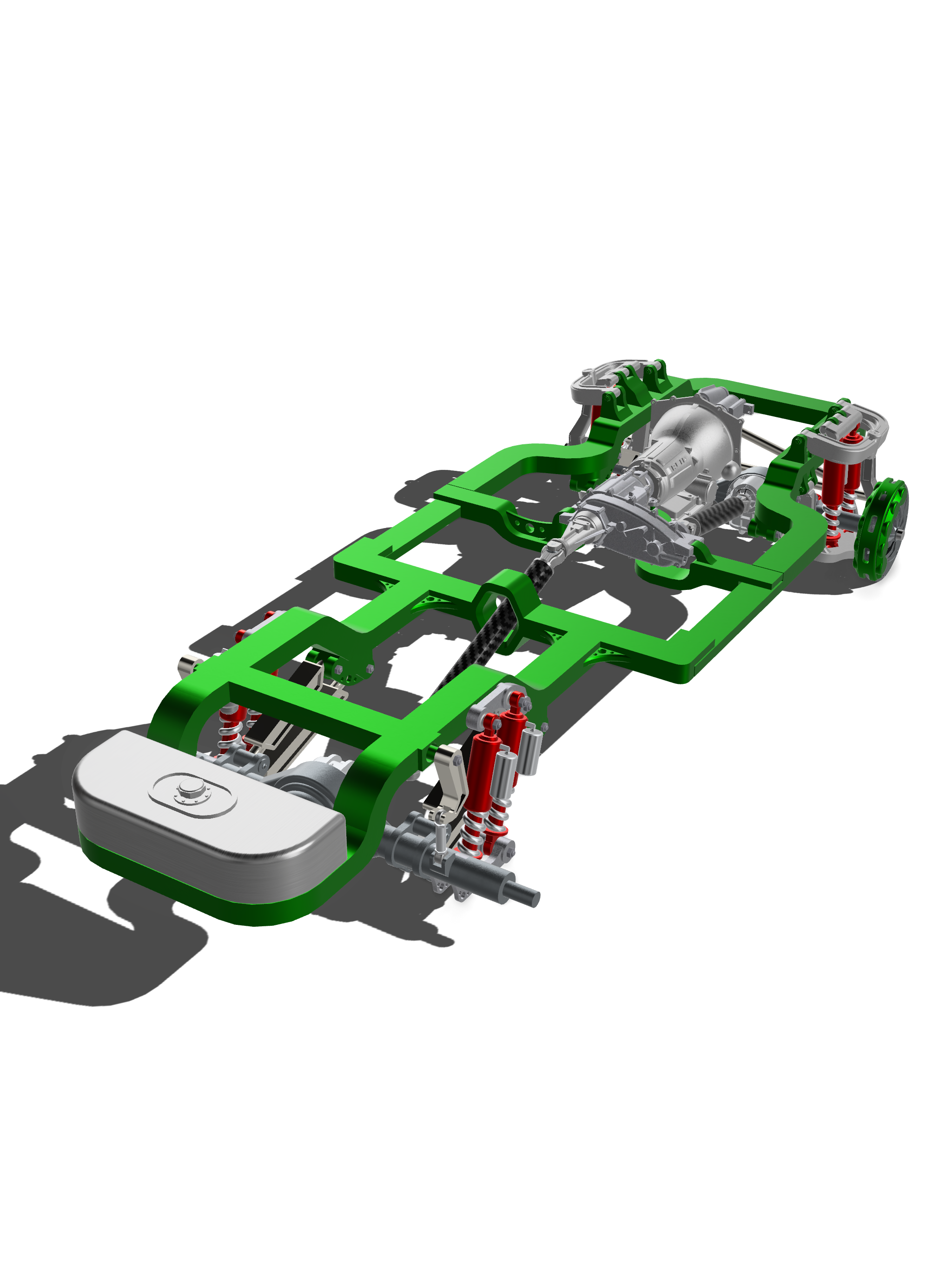 Low-Profile Lifted Off-Road Chassis System – 1/25 Scale