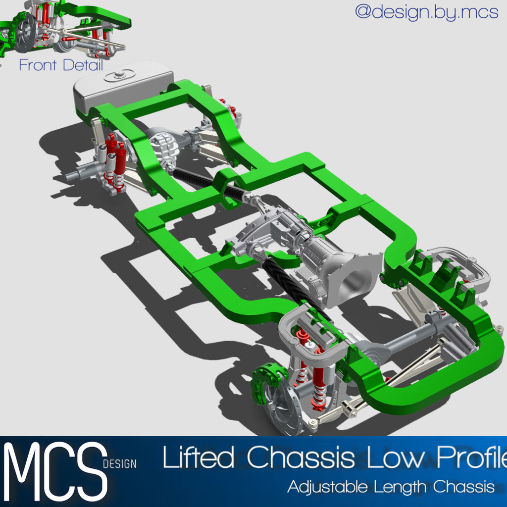 Low-Profile Lifted Off-Road Chassis System – 1/25 Scale