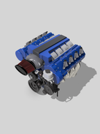 Mercury LS7 DOHC V8 & Automatic Transmission Kit – 1/25 Scale