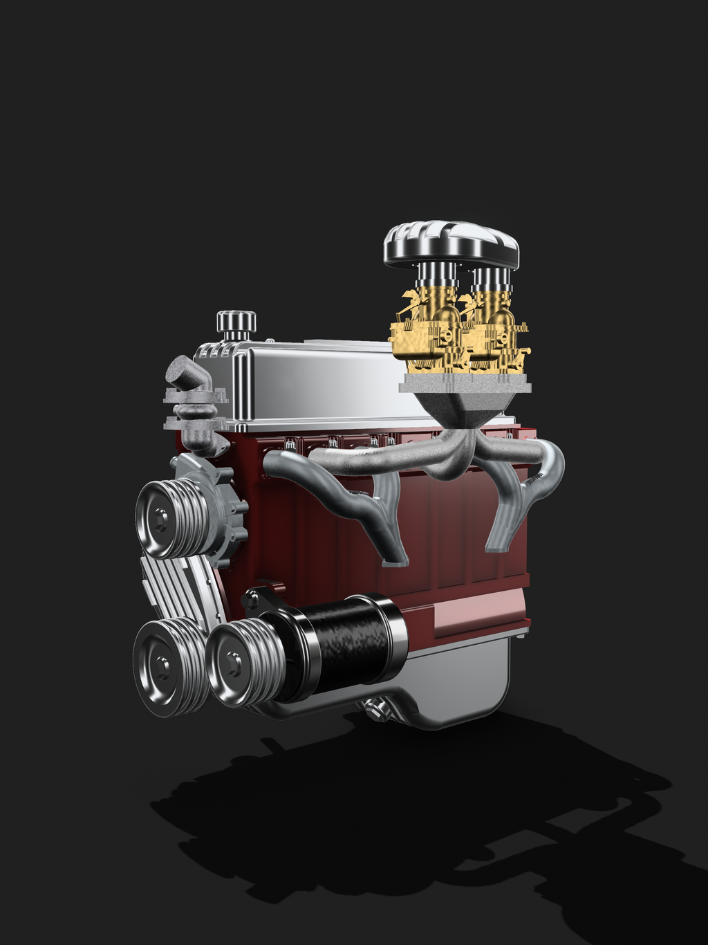 Chevrolet 235 Inline-Six Engine with Vintage Lowrider Upgrades – 1/25 Scale