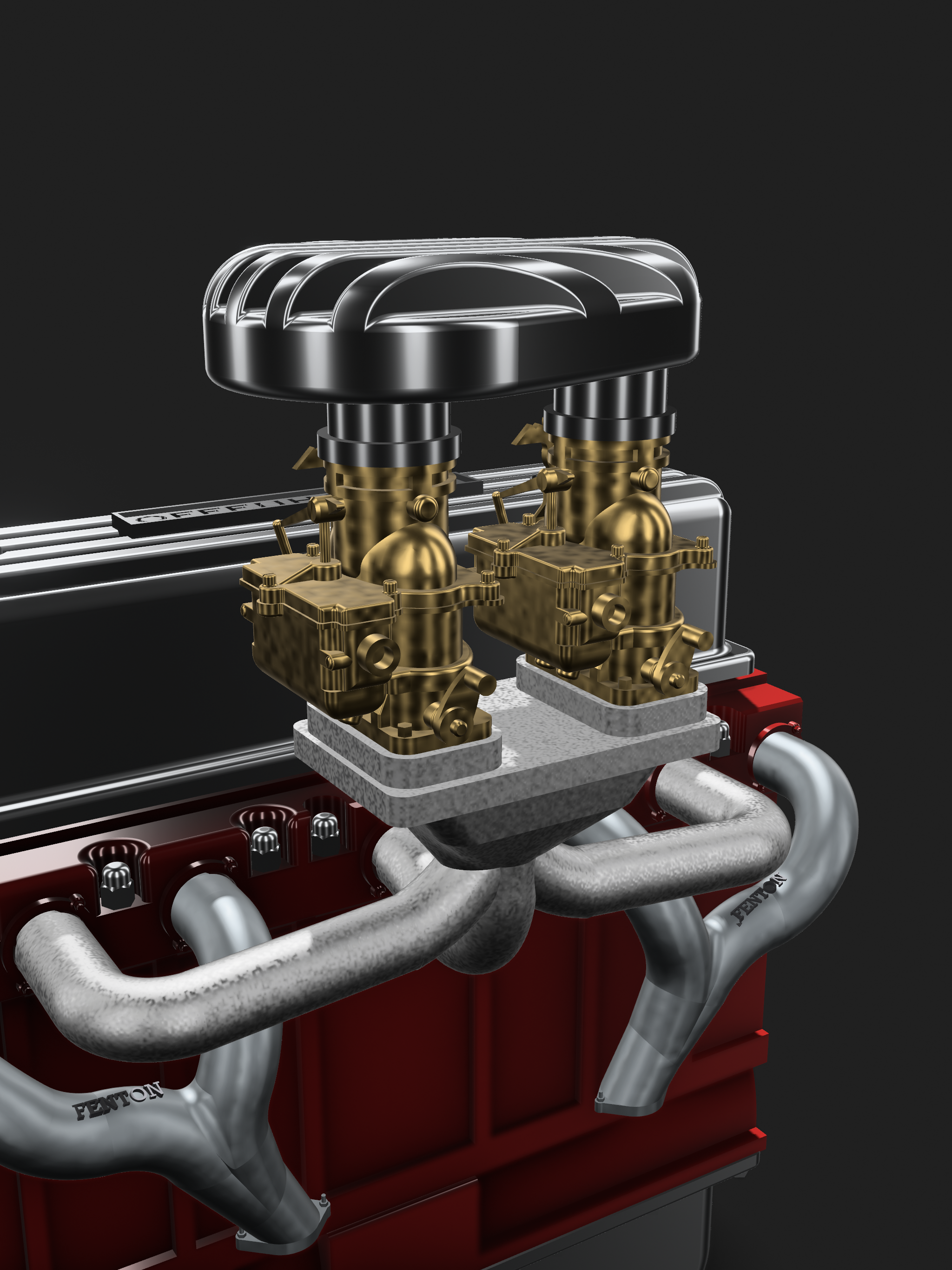 Chevrolet 235 Inline-Six Engine with Vintage Lowrider Upgrades – 1/25 Scale