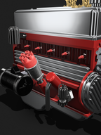 Chevrolet 235 Inline-Six Engine with Vintage Lowrider Upgrades – 1/25 Scale