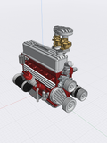 Chevrolet 235 Inline-Six Engine with Vintage Lowrider Upgrades – 1/25 Scale