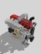 Holden VL Commodore / Nissan R31 RB30 OEM-Spec Turbo Engine Kit – 1/24 Scale