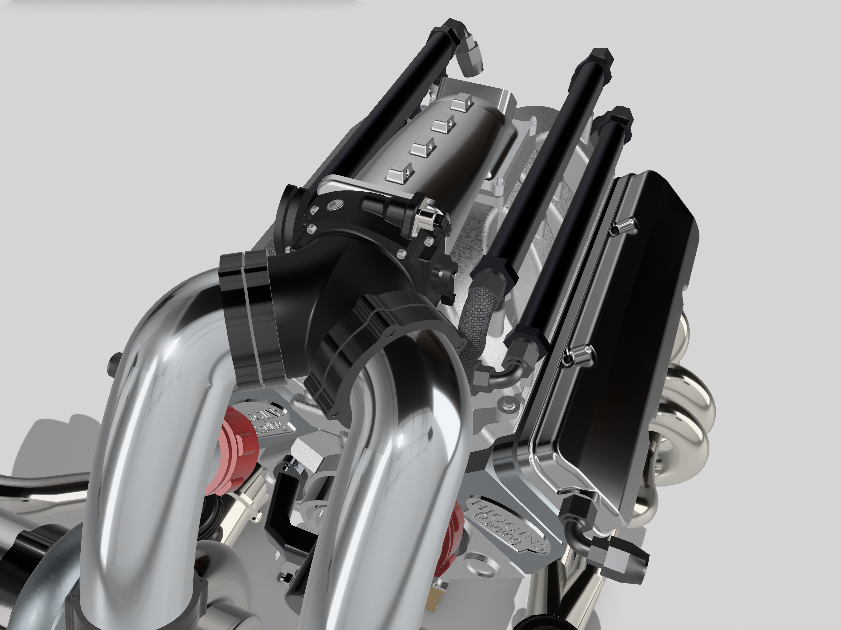 Twin-Turbo Small Block Chevrolet Engine & Reid Rossler Transmission – 1/25 Scale