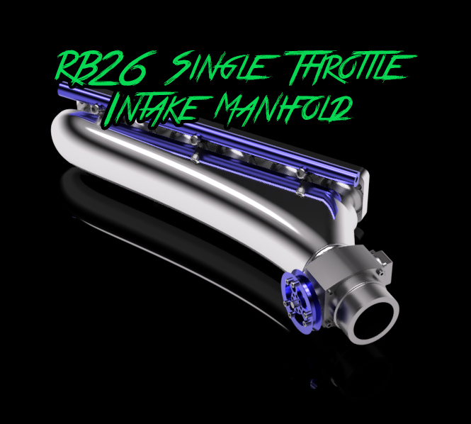 Greddy Style RB26 Single-Throttle Intake Manifold – 1/24 Scale