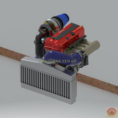 Honda K20 "Longitudinal" 2L Turbo Engine & Transmission