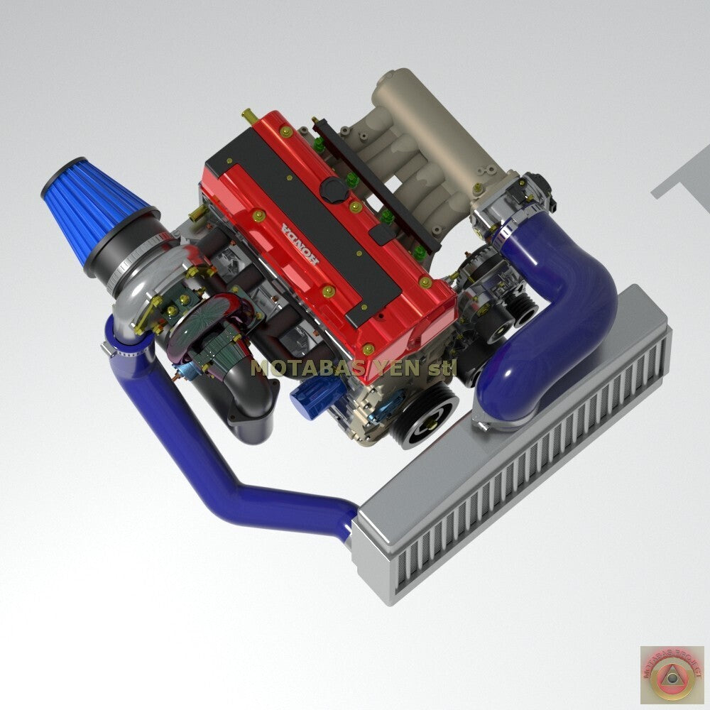 Honda K20 "Longitudinal" 2L Turbo Engine & Transmission - Model Maker's Workshop