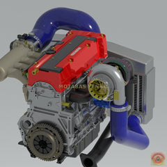 Honda K20 "Longitudinal" 2L Turbo Engine & Transmission