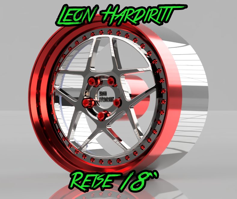 18-Inch Leon Hardiritt Reise Wheel & Tire Set – 1/24 Scale