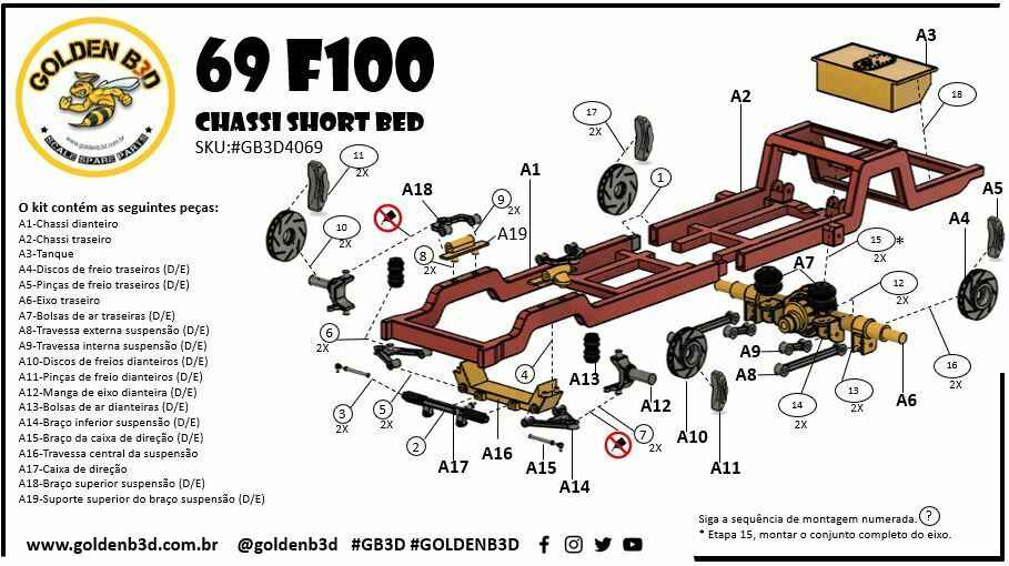 Moebius '69 Ford F100 Short Bed Bagged Chassis