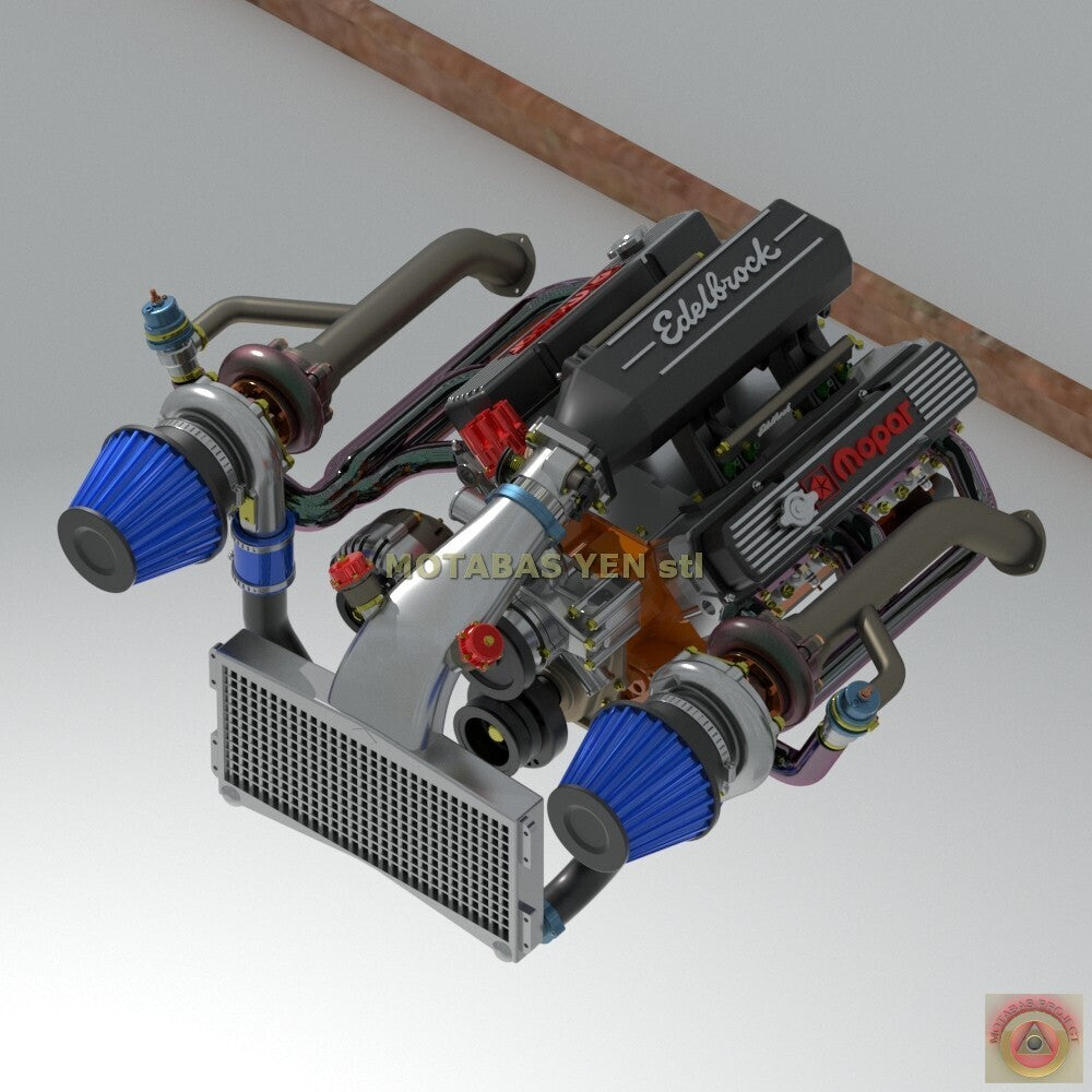 Dodge 440 Magnum Twin Turbo Engine - Model Maker's Workshop