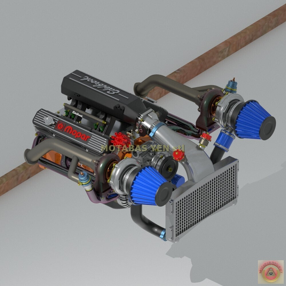 Dodge 440 Magnum Twin Turbo Engine - Model Maker's Workshop