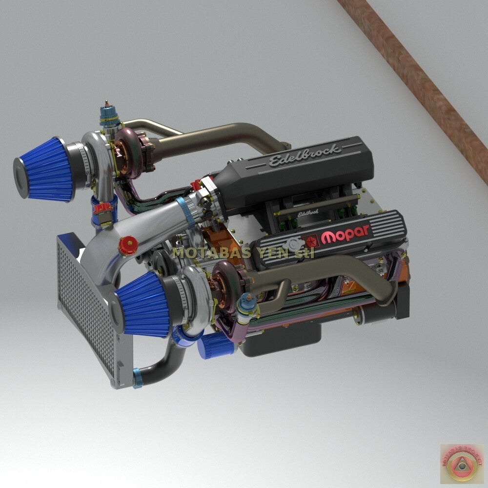 Dodge 440 Magnum Twin Turbo Engine - Model Maker's Workshop