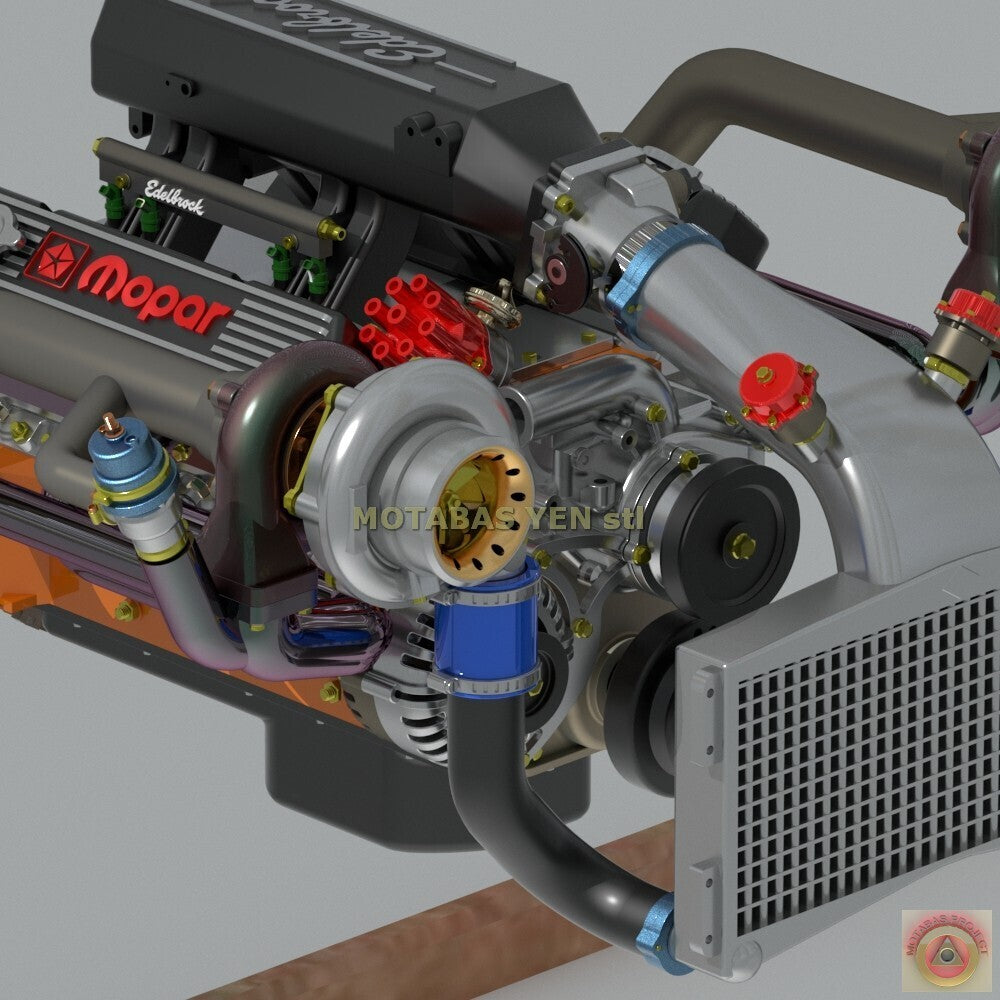 Dodge 440 Magnum Twin Turbo Engine - Model Maker's Workshop