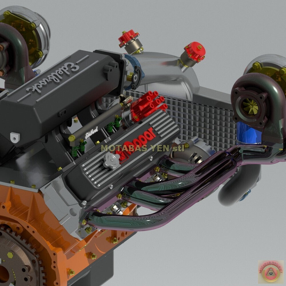 Dodge 440 Magnum Twin Turbo Engine - Model Maker's Workshop
