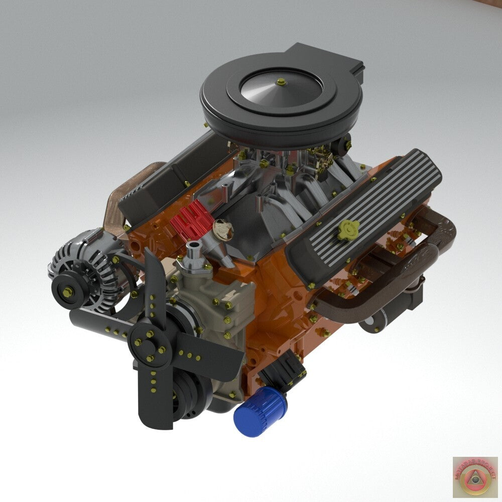 Dodge 440 Magnum Base Engine w/ Addons - Model Maker's Workshop