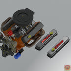 Dodge 440 Magnum Base Engine w/ Addons - Model Maker's Workshop
