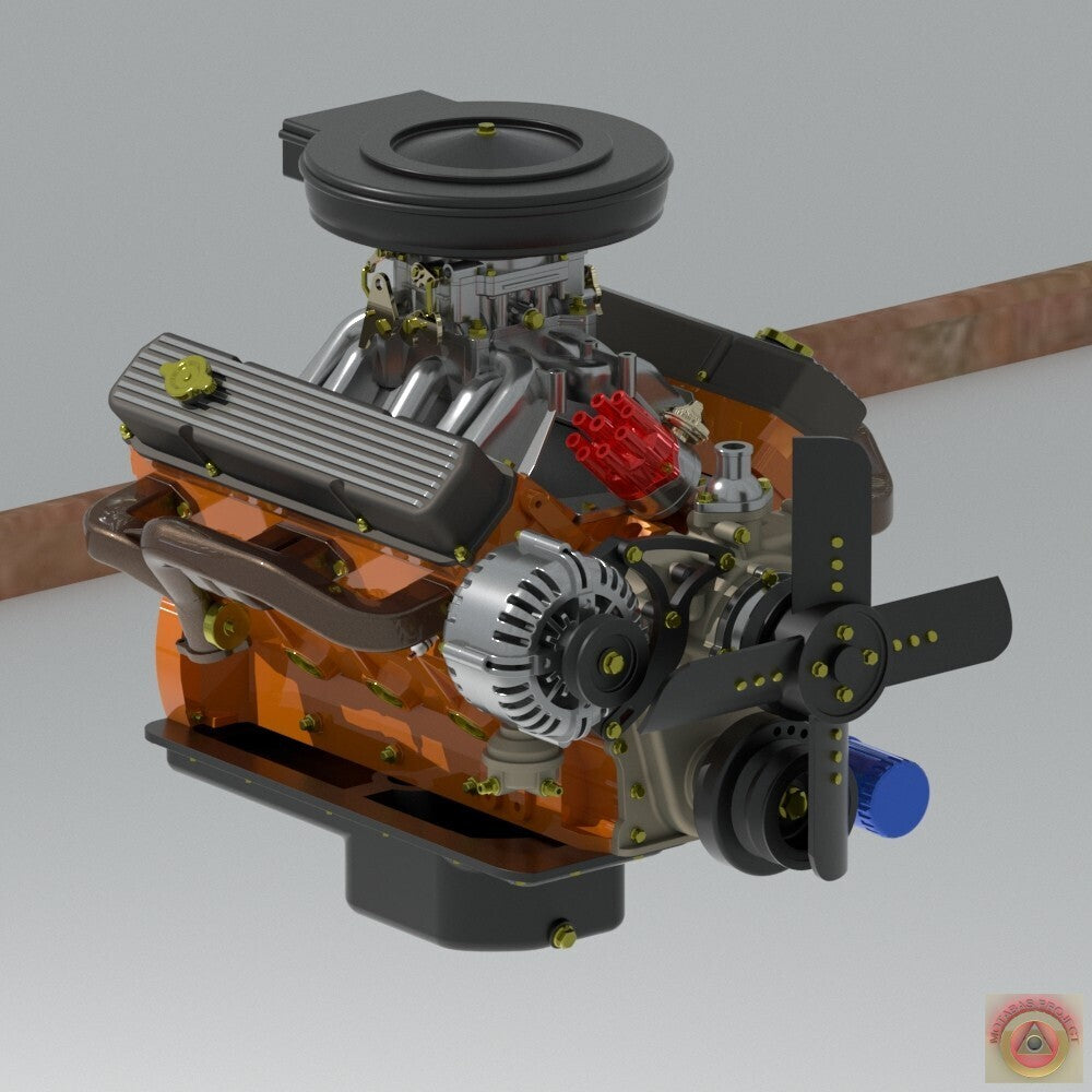 Dodge 440 Magnum Base Engine w/ Addons - Model Maker's Workshop