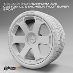 Rotiform AVS Custom CL & Michelin Pilot Super Sport Tire Pair - 20" or 21"