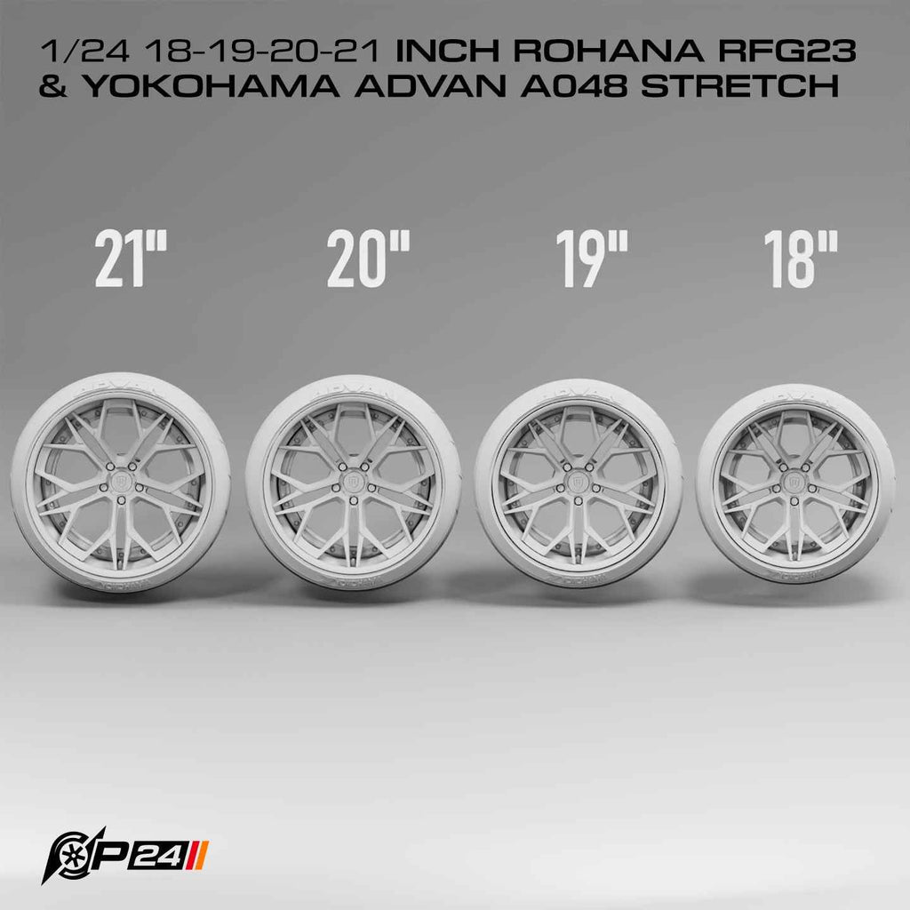 Rohana RFG 23 Wheels w/ Yokohama Advan Stretch Tires