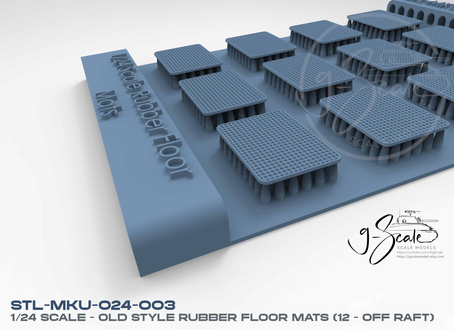 Detail Rubber Floor Mat Set - Model Maker's Workshop