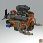 Dodge 440 Magnum Base Engine w/ Addons - Model Maker's Workshop