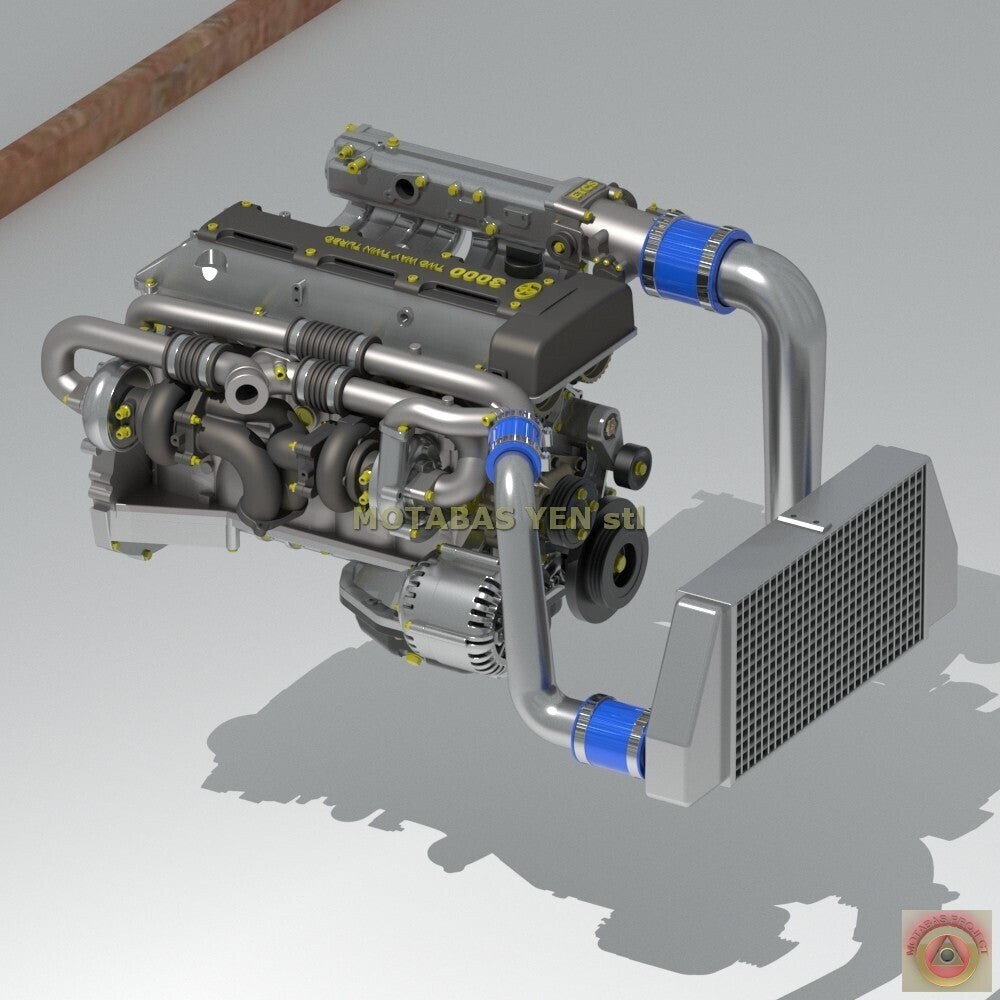 Toyota Supra 2JZ-GTE Engine & Getrag V160 Transmission Ecosystem – 1/24 Scale