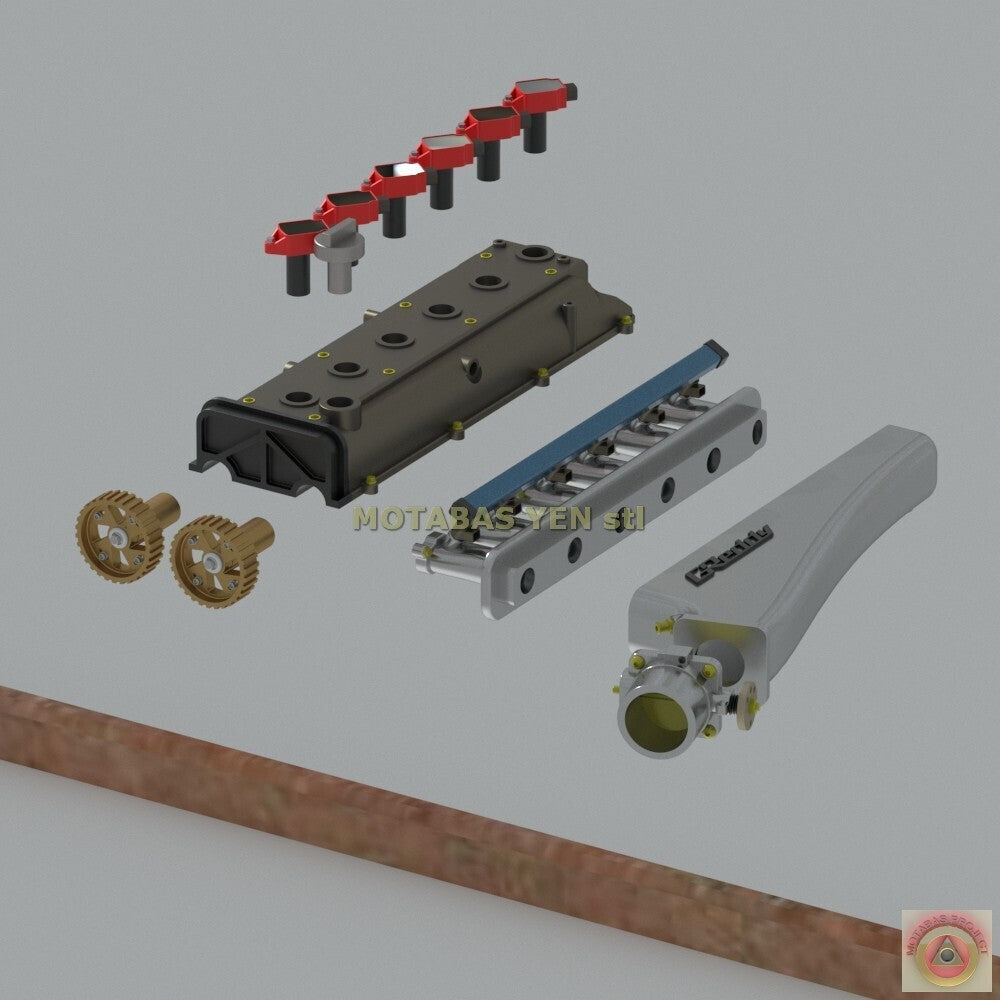 Toyota Supra 2JZ-GTE Engine & Getrag V160 Transmission Ecosystem – 1/24 Scale