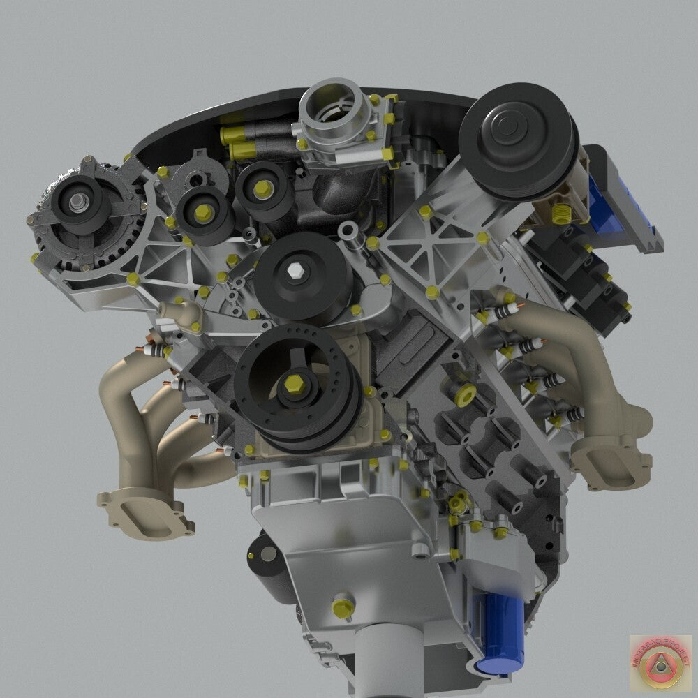 Corvette C6 ZR1 LS9 Supercharged Engine & Tremec TR6060 Transmission – 1/25 Scale