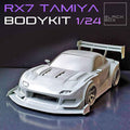 Tamiya Mazda RX-7 Time Attack Widebody Kit with Wheels & Lowered Suspension – 1/24 Scale